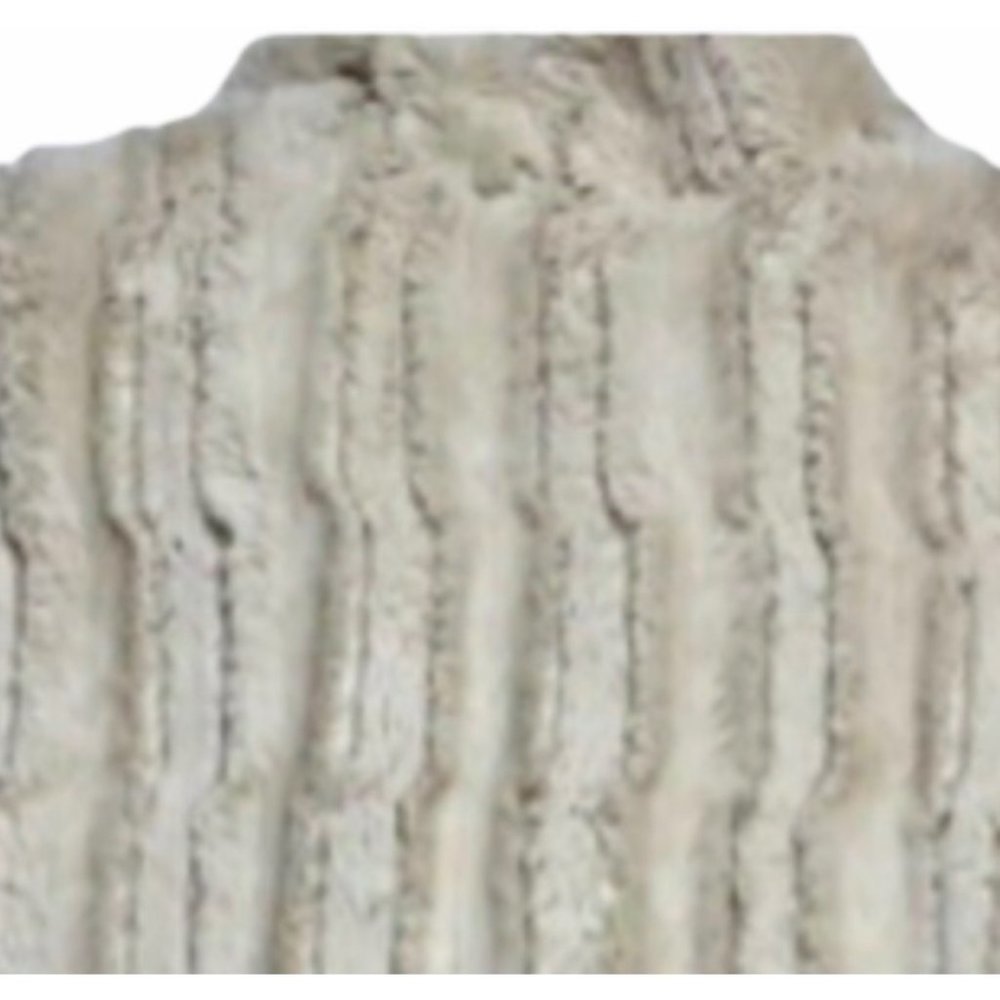 Robert Kitchen Canada Cream Beige Soft Vegan Faux Fur Full Zipper M Vest - Picture 5 of 10